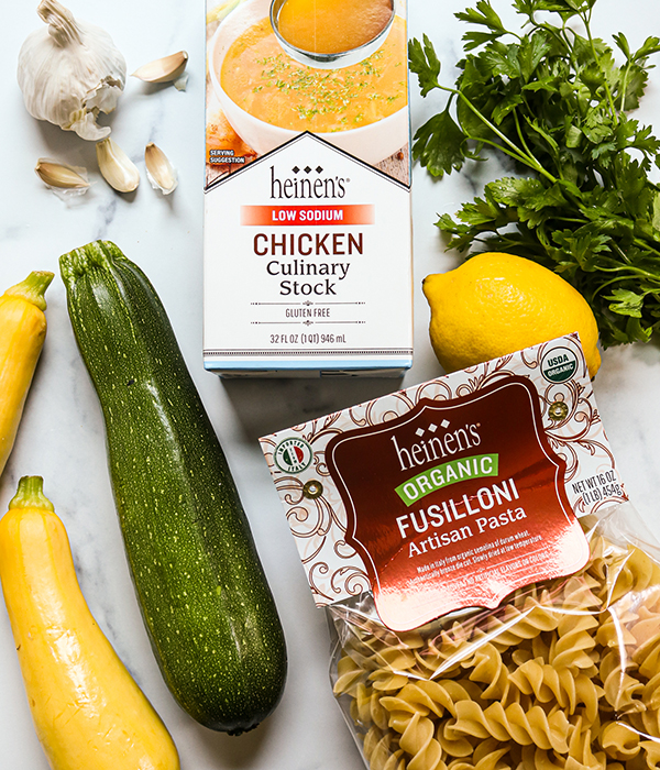 One Pot Lemon Pasta with Summer Squash