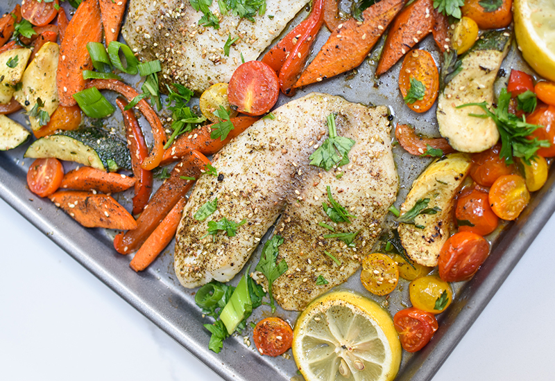 Sheet Pan Mediterranean Baked Tilapia