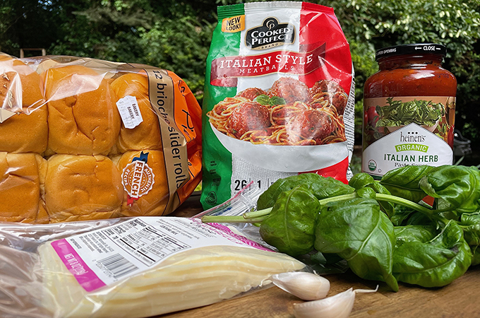 Grilled Meatball Slider Ingredients