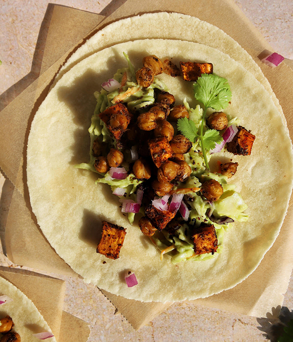 Vegan & Paleo Sweet Potato & Chickpea Tacos