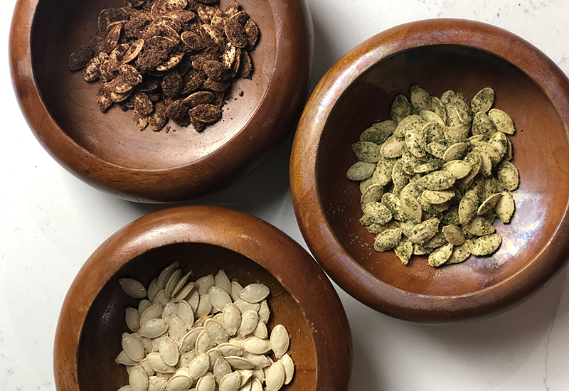 Roasted Pumpkin Seeds 3 Ways