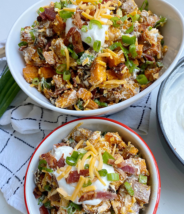 Twice Baked Sweet Potato Salad