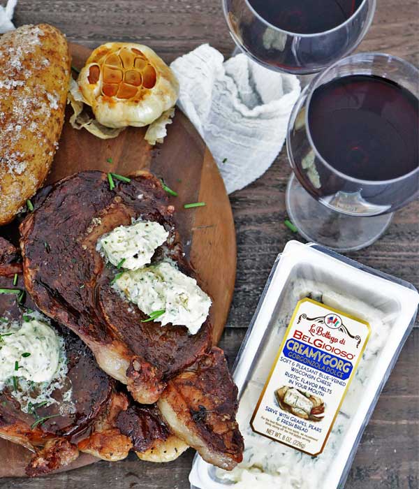 Reverse Seared Steak with Gorgonzola Butter