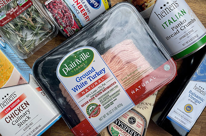 Cranberry Balsamic Turkey Meatball Ingredients