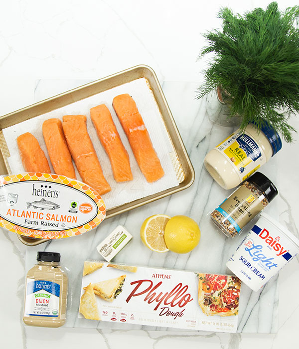 Phyllo-Wrapped Everything Bagel Salmon Ingredients