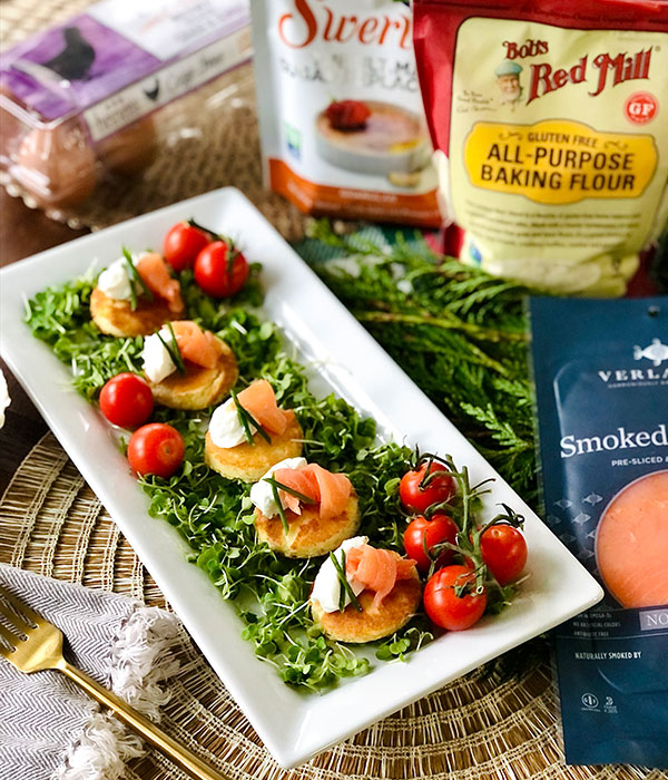 Savory Smoked Salmon Mini Pancakes