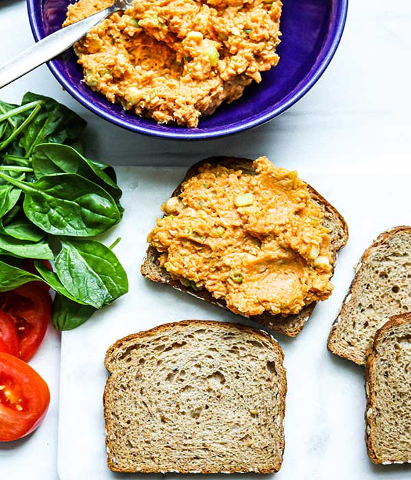 Buffalo Chickpea Salad Sandwich 