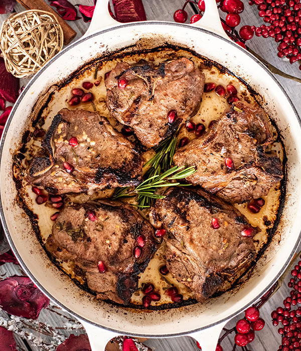 Seared Cranberry Lamb Chops