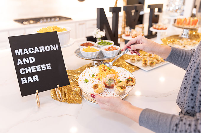 Elegant New Year's Eve Food Spread