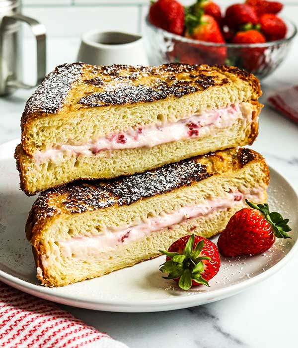 Fresh Strawberries and Cream French Toast