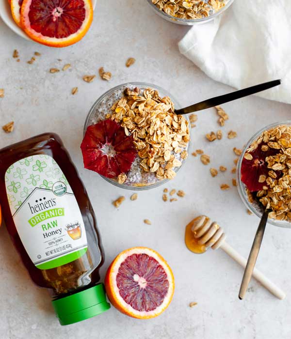 Honey Blood Orange Chia Pudding