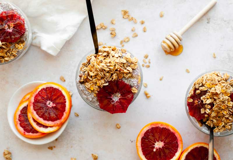 Honey Blood Orange Chia Pudding