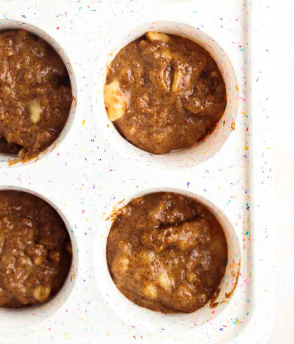 Banana Walnut Muffins in Tin