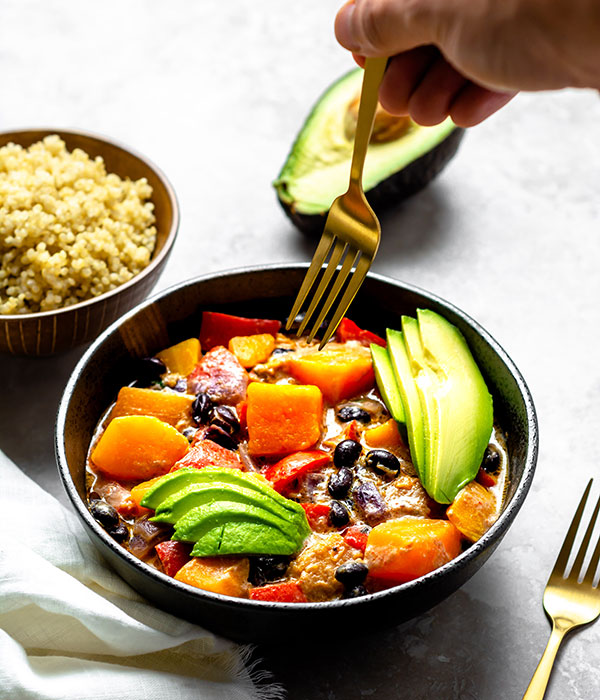 Black Bean and Butternut Squash Stew