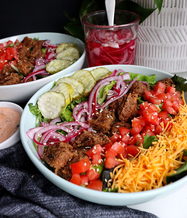 Loaded Veggie Burger Salad