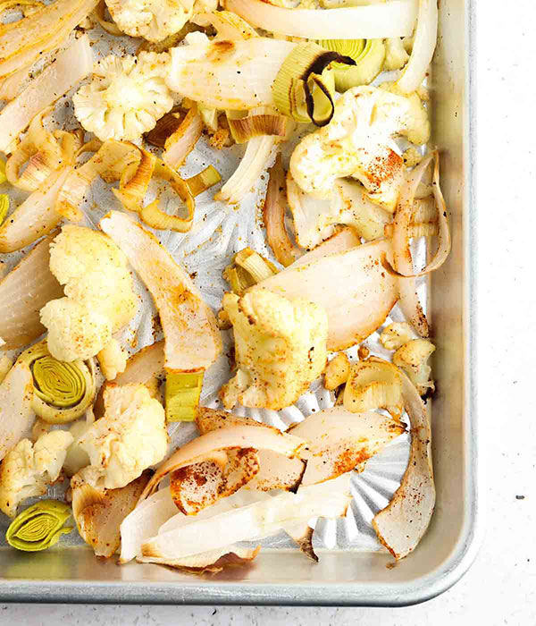 Roasted Cauliflower and Leeks