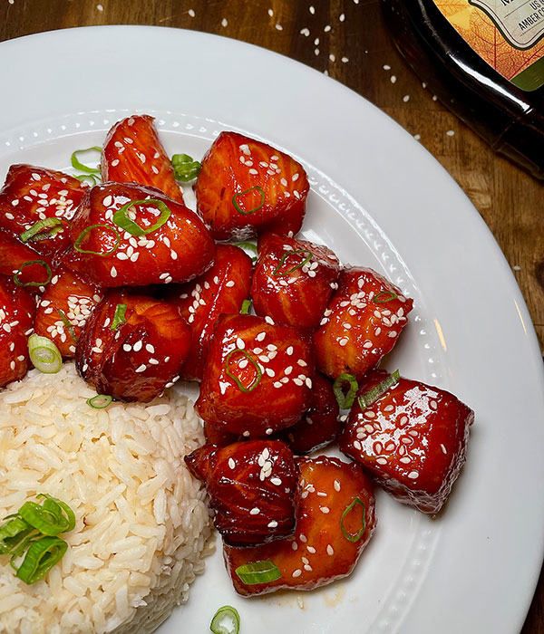 Maple Smoked Salmon Burnt Ends