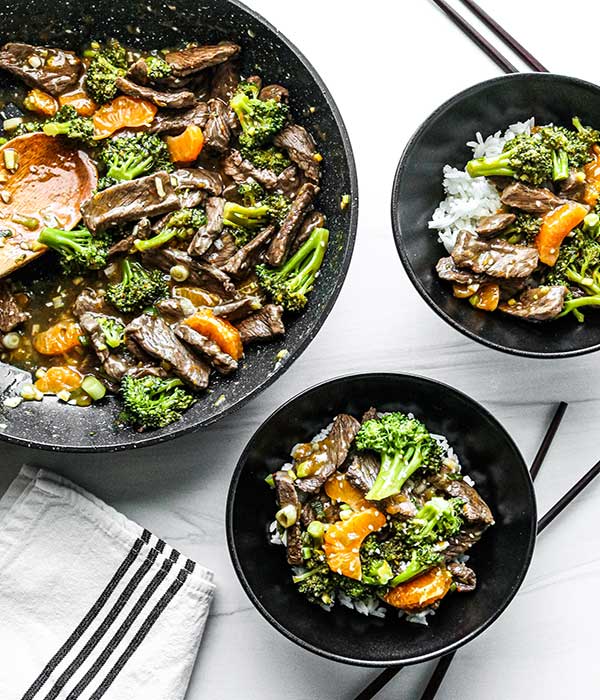 Tangerine Beef and Broccoli Stir Fry
