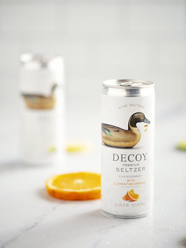 Decoy Premium Seltzer Chardonnay with Clementine Orange
