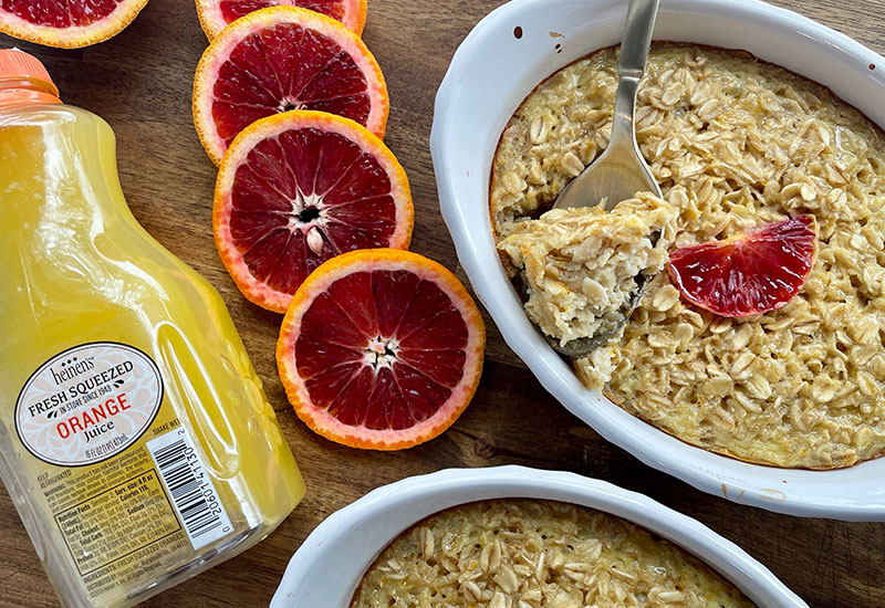 Orange Cream Baked Oats