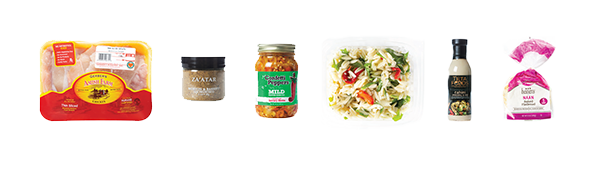 Zaatar Chicken Naan Ingredients