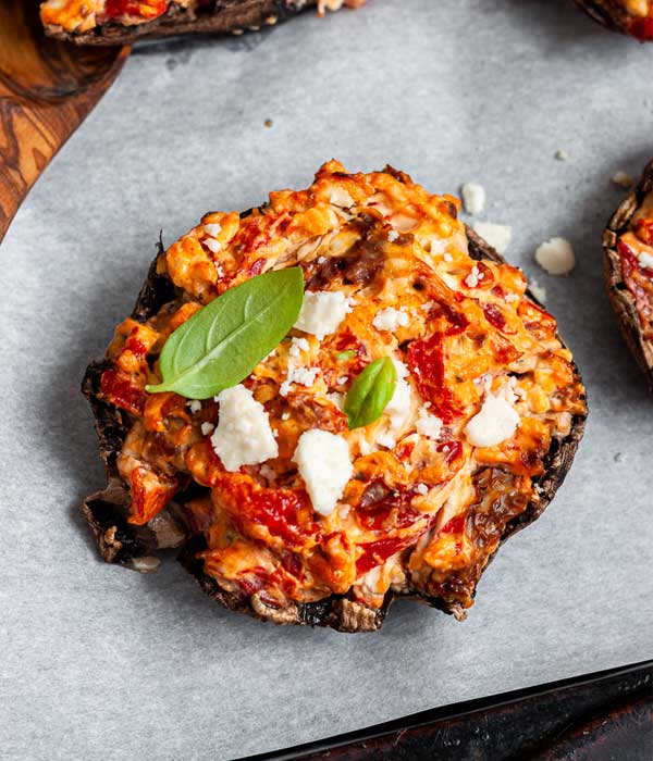 Mediterranean Stuffed Mushrooms