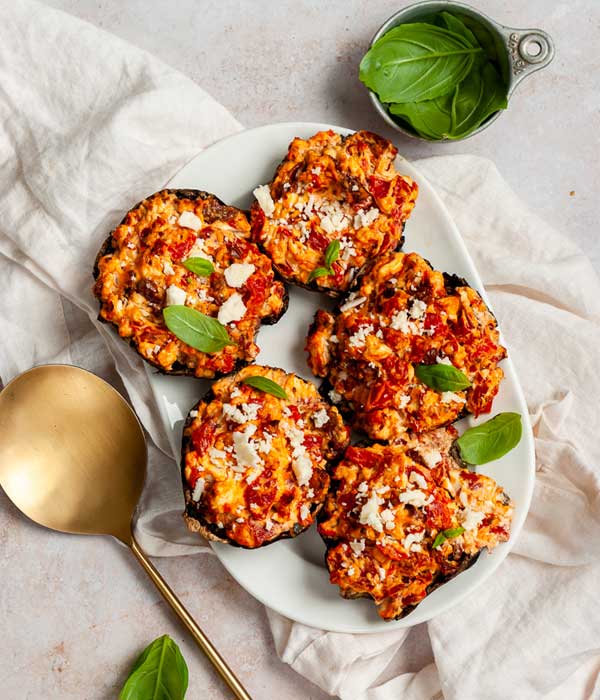 Mediterranean Stuffed Mushrooms