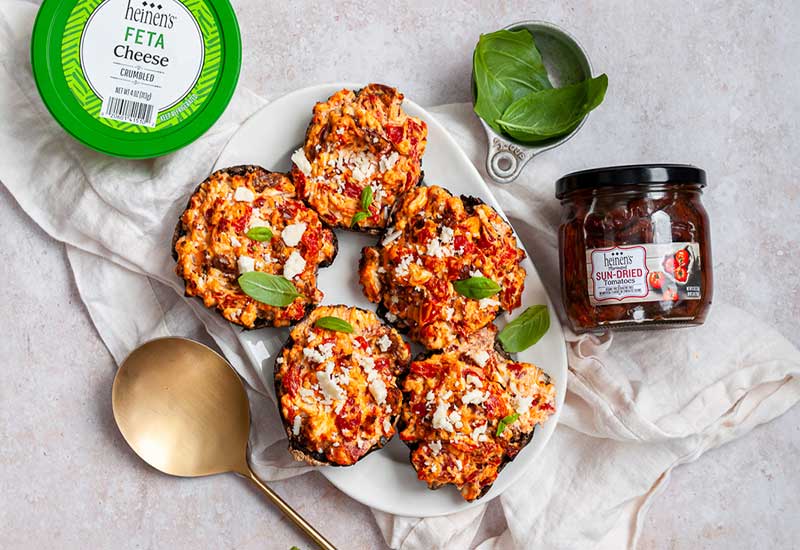 Mediterranean Stuffed Mushrooms