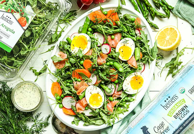 Smoked Salmon Salad with Lemon Dill Dressing