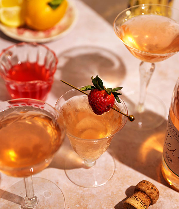 Strawberry Rosé Elderflower Spritz