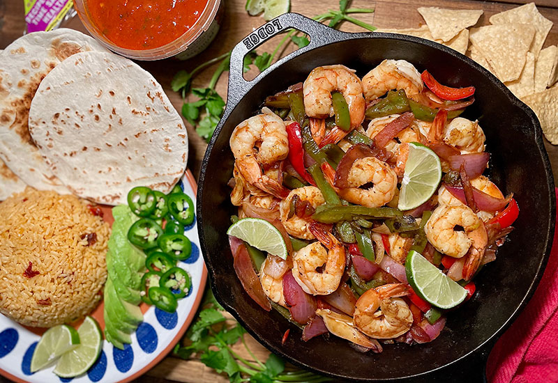 Zesty Shrimp Fajitas