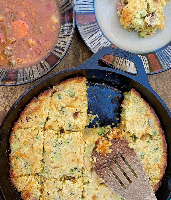 Ham & Broccoli Cornbread
