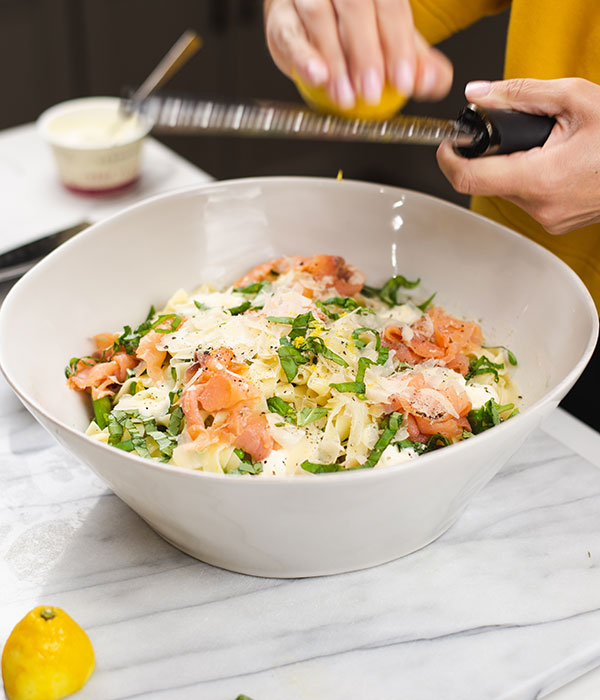 Spring Pasta with Smoked Salmon