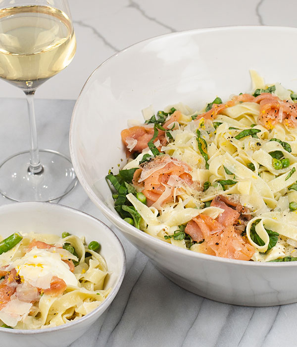 Spring Pasta with Smoked Salmon