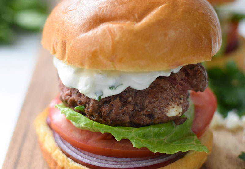 Greek Burgers with Tzatziki