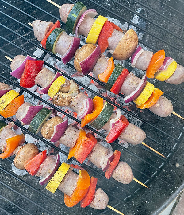 Grilled Brat Kabobs
