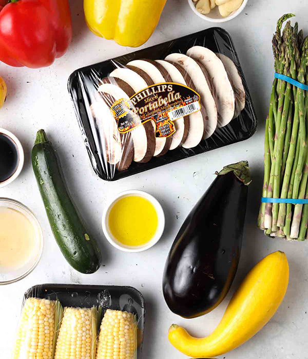 Grilled Vegetables With Tahini Dressing