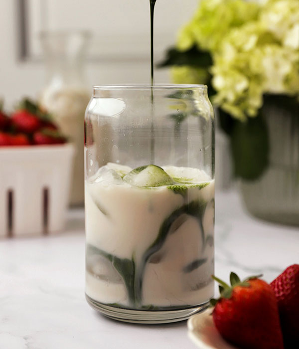 Iced Strawberry Matcha Latte