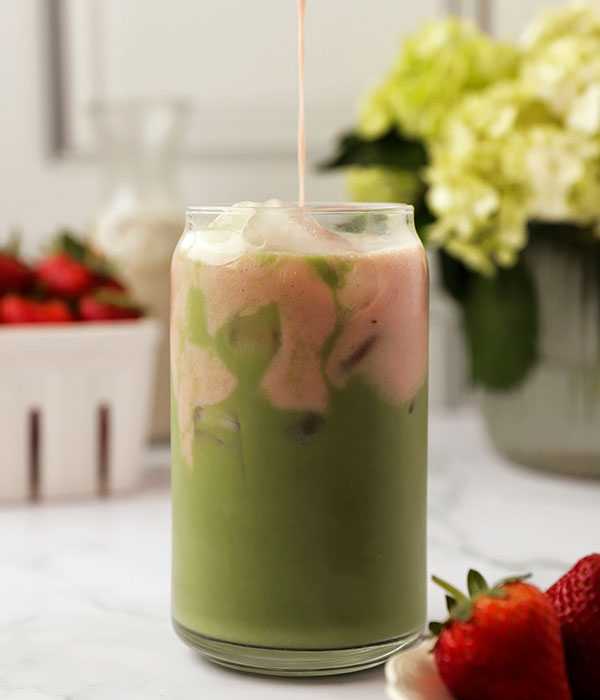 Iced Strawberry Matcha Latte