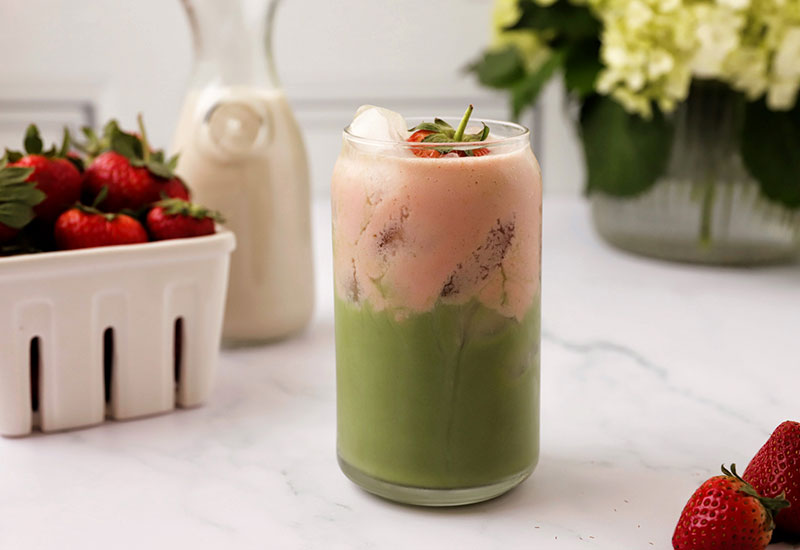 Iced Strawberry Matcha Latte