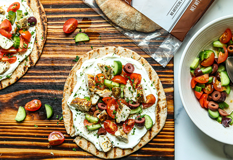 Za’atar Spiced Chicken Pita Pizzas