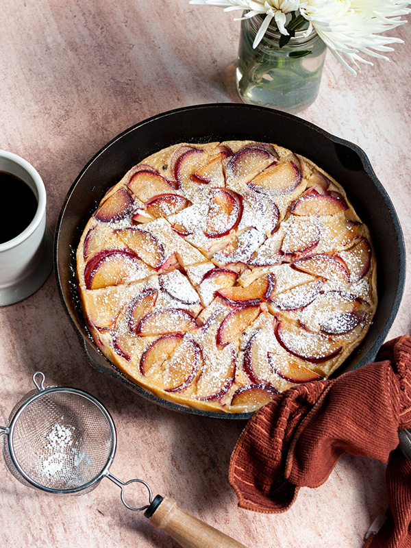 Brown sugar plum clafoutis