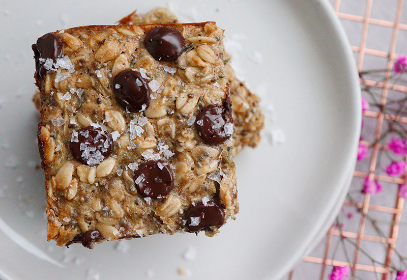 Chocolate Chip Zucchini Oat Bars