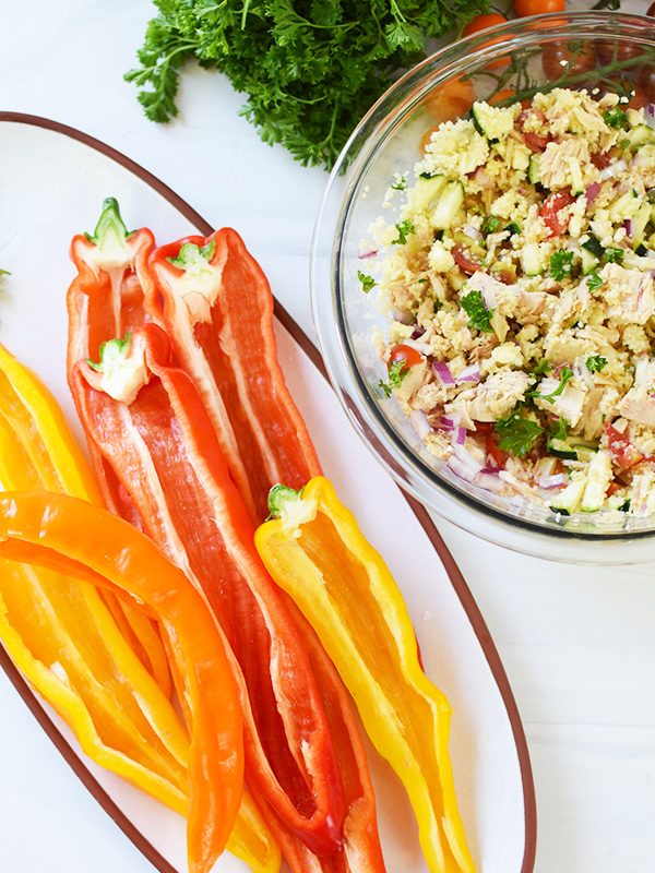  Couscous Stuffed Grilled Long Sweet Peppers 