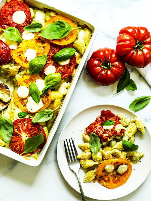 Heinen's one pot caprese mac and cheese