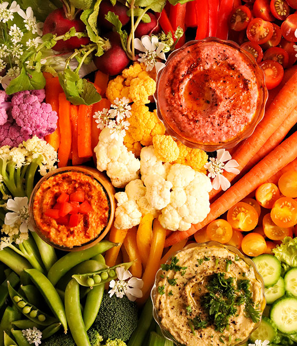 Rainbow Crudités Board