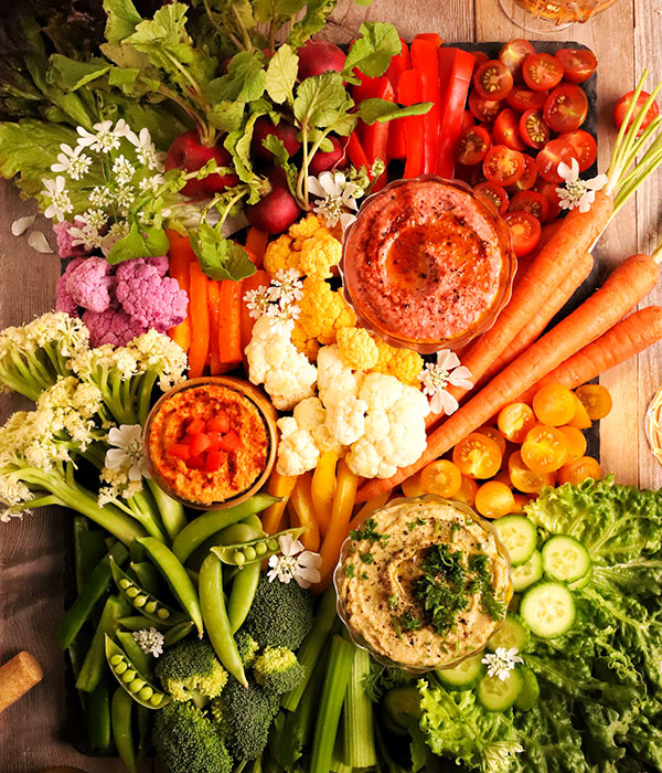 Rainbow Crudités Board