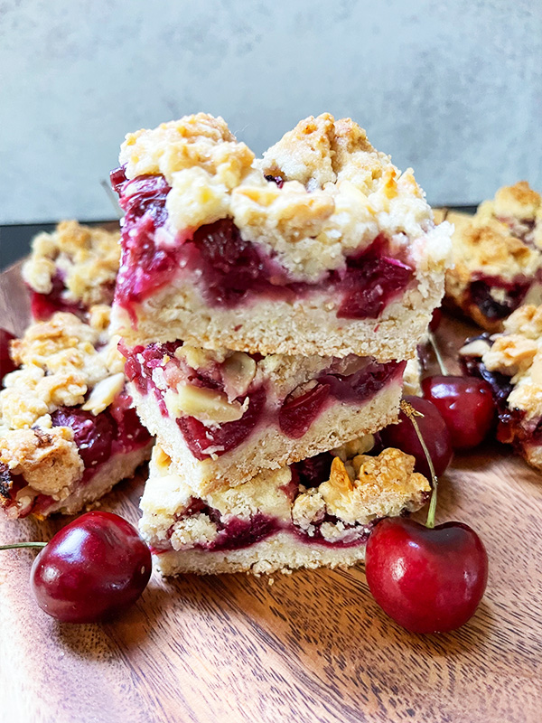 Sour cherry almond bars