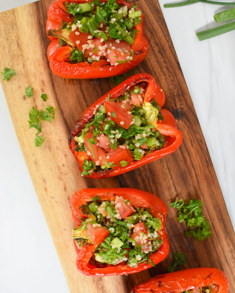 Tabbouleh Stuffed Bell Peppers