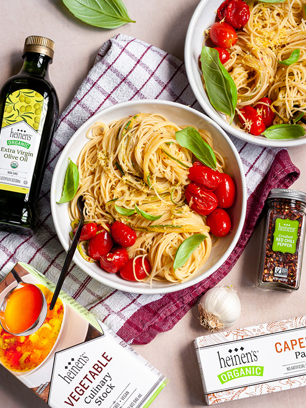 Zucchini, Tomato, and Lemon Pasta